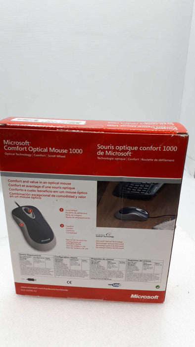 Microsoft Comfort Optical Mouse 1000 USB PC Windows Mac Open Box &