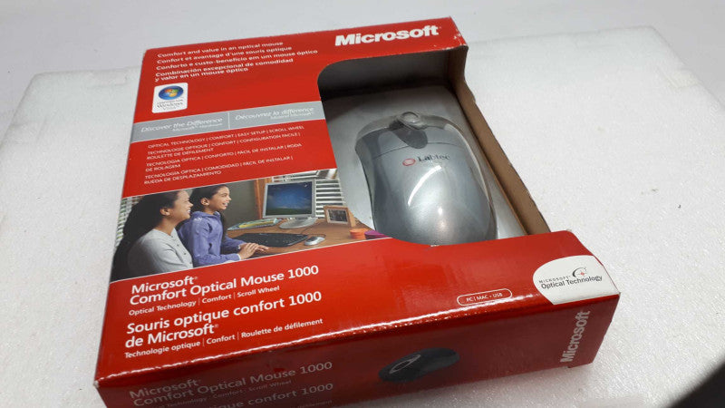 Microsoft Comfort Optical Mouse 1000 USB PC Windows Mac Open Box &
