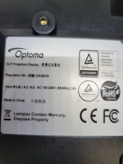 Optoma DAXSHG DLP Projector HDMI Full 3DCinema Projector- No Remote