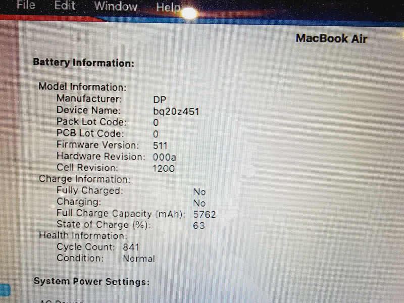 Apple Macbook Air 2014 13\\" Core i5-4260U @ 1.4GHz 4GB DDR3 250GB SSD (