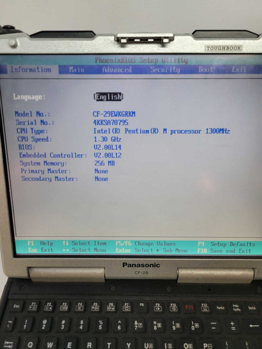 Panasonic Toughbook CF-29 - Pentium M 1.3Ghz | 256MB RAM | NO HDD