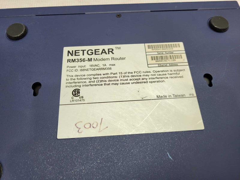 NETGEAR RM356-M Modem Router dial UP 56K ModModem Router dial UP 56K Modem &