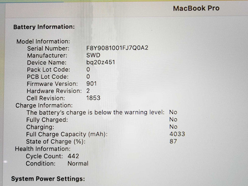 Apple Macbook Pro 2018 13\\" Core i7-8559U @ 2.7GHz 16GB DDR3 500GB SSD (