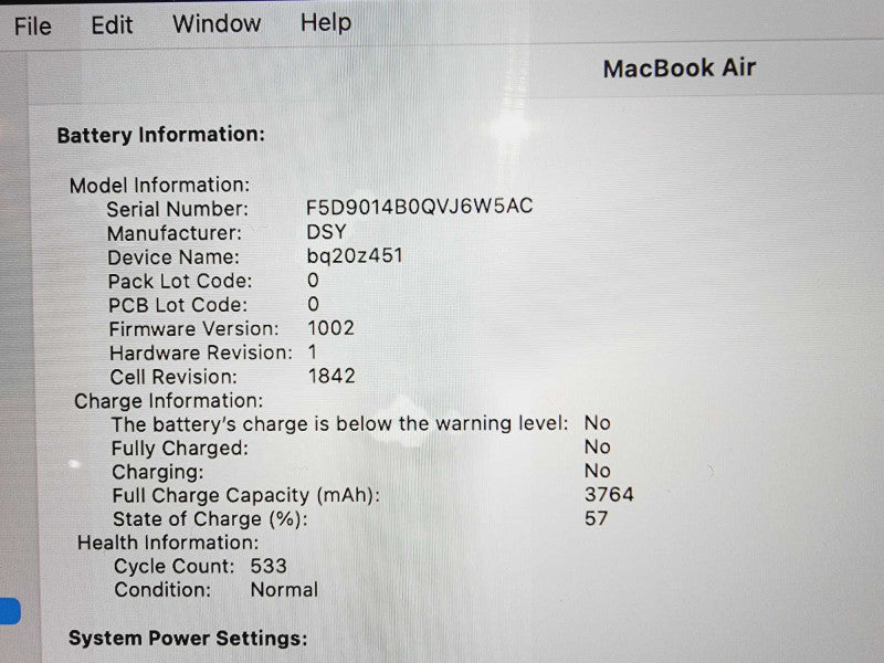 Apple Macbook Air 2017 13\\" Core i5-8210Y @ 1.6GHz 8GB DDR3 250GB SSD (