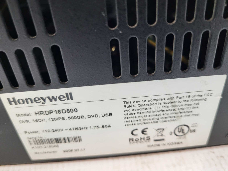 Honeywell HRDP16D500 16 Channel Professional Video Recorder DVD &