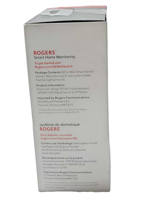 New Rogers Smart Home Monitoring GE In-Wall Smart Switch _