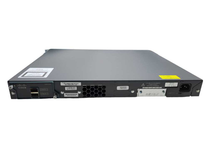 Cisco WS-C2960S-24PS-L 24 Port Gigabit 370W PoE+ Network Switch + Stack Q)