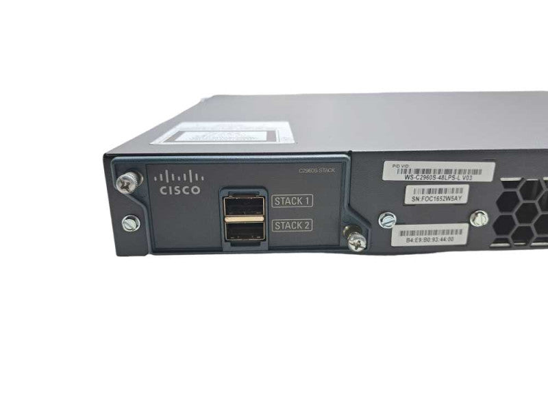 Cisco WS-C2960S-48LPS-L 48-Port Gigabit PoE+ Managed Switch + Stack Q)