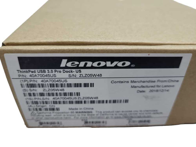 Lenovo ThinkPad USB 3.0 Pro Docking Station 40A7 40A70045US Brand New &