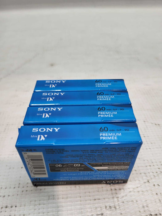 Sealed Sony DVC 4-Pack Mini DV 60 Min Blank Tapes Digital Video Cassette Prem &