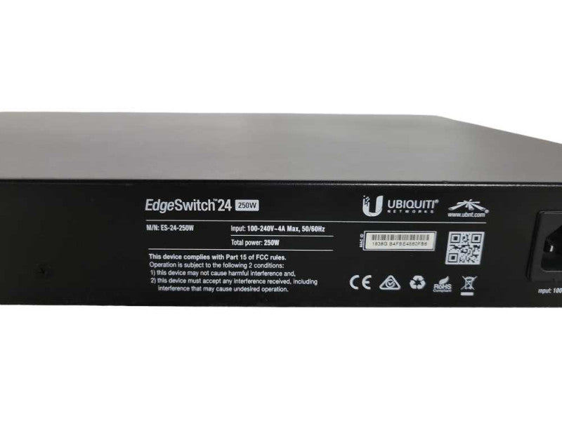 Ubiquiti EdgeSwitch 24 250W 24 Port Managed PoE+ Gigabit Switch ES-24-250W !