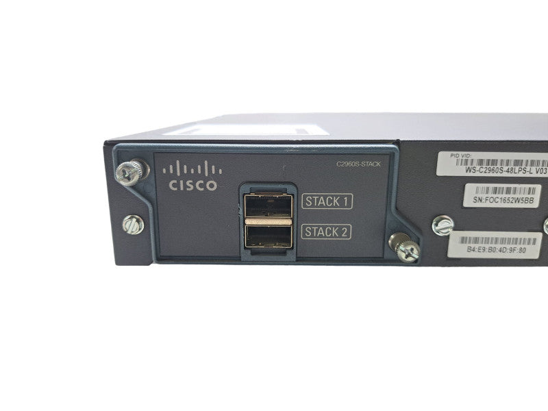 Cisco WS-C2960S-48LPS-L 48-Port Gigabit PoE+ Managed Switch w/  Stack )
