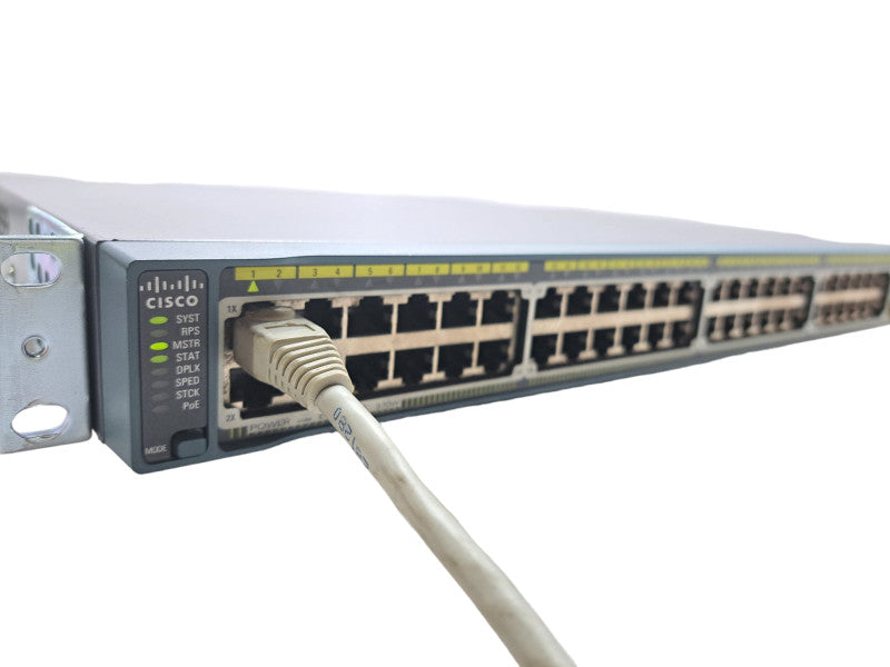 Cisco WS-C2960S-48LPS-L 48-Port Gigabit PoE+ Managed Switch w/  Stack )