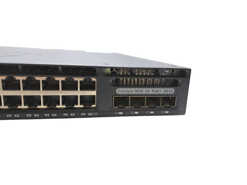 Cisco WS-C3650-24PS-L 24-Port Gigabit PoE+ Network Switch 2x PSU )