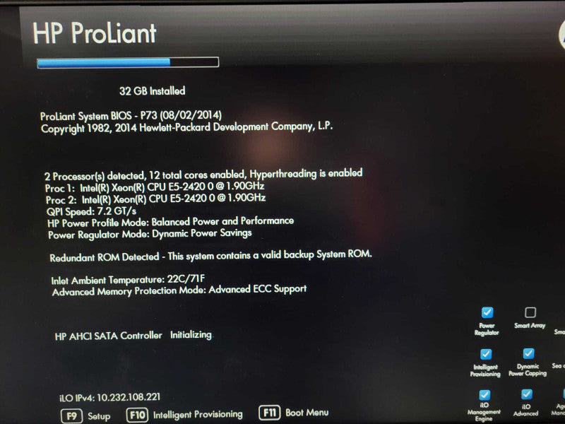 HP ProLiant DL360e Gen8 2x E5-2420 0 @ 1.90GHz 32GB ECC DDR3 B320i RAID 2.5\\" Q$