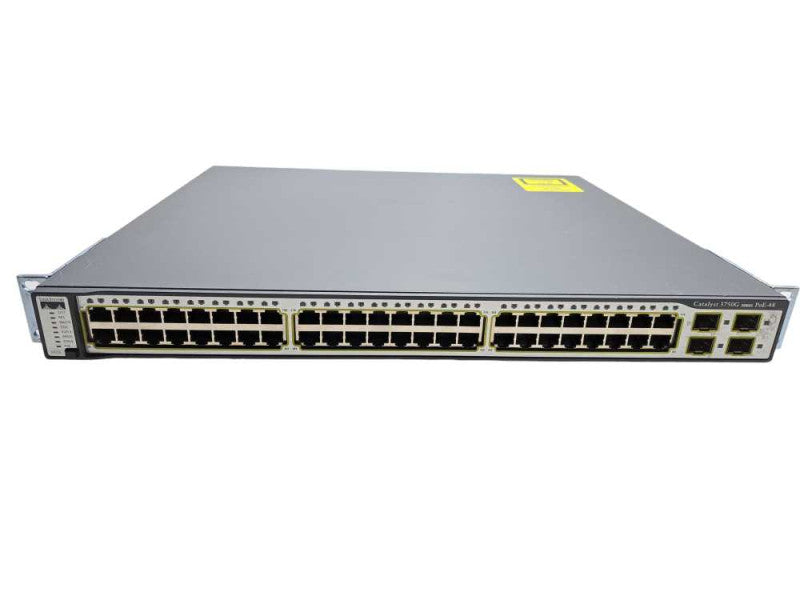 Cisco WS-C3750G-48PS-S 48 Port Gigabit PoE Network Switch *READ* Q)