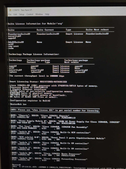 Cisco ISR4351/K9 Gigabit Integrated Services Router ISR 4351  Q_