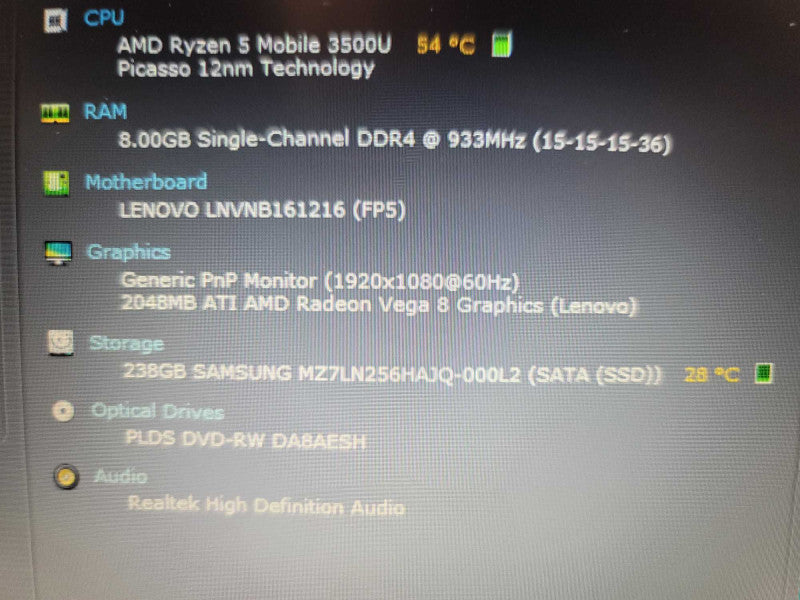 Lenovo IdeaPad L340 AMD Ryzen 5 , 8GB DDR4, 2GB ATI AMD Radeon Vega 8, 256GB  Î²