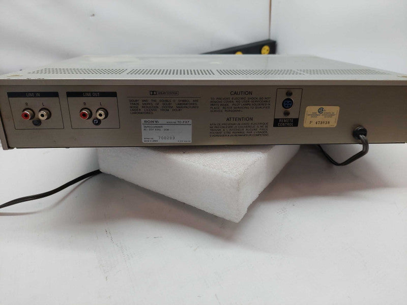 Sony Stereo Cassette Deck Model: TC-FX7