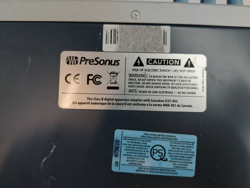 FireStudio Project PreSonus 10x10 Firewall Interface -8 XMAX Preamps- 96kHz