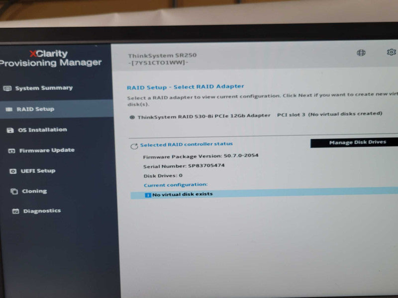 Lenovo ThinkSystem SR250 Xeon E-2136 3.3GHz, 16GB, 530-8i, 2.5\\" 1x PSU _