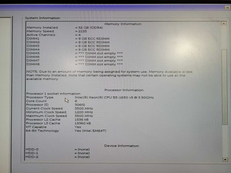 Dell Precision T5810 - Xeon E5-1650v3 @ 3.5GHz, 32GB DDR4 2x NVIDIA NVS 310 !