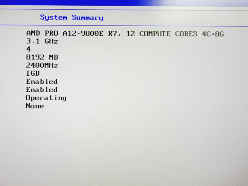 Lenovo Thinkcentre M715q AMD Pro A12-9800E R7 @ 3.1GHz 8GB DDR4 No HDD (