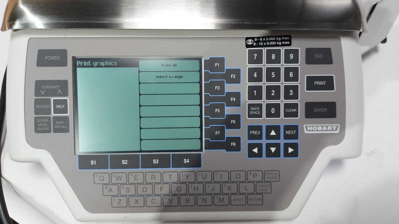 HOBART-QUANTUM PROGRAMMABLE COMMERCIAL WEIGHT SCALE w/LABEL PRINTER, READ #