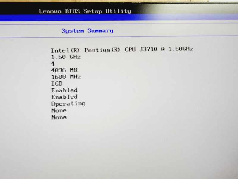 Lenovo Thincentre M600 Pentium J3710 @ 1.6GHz 4GB DDR4 No HDD Q(