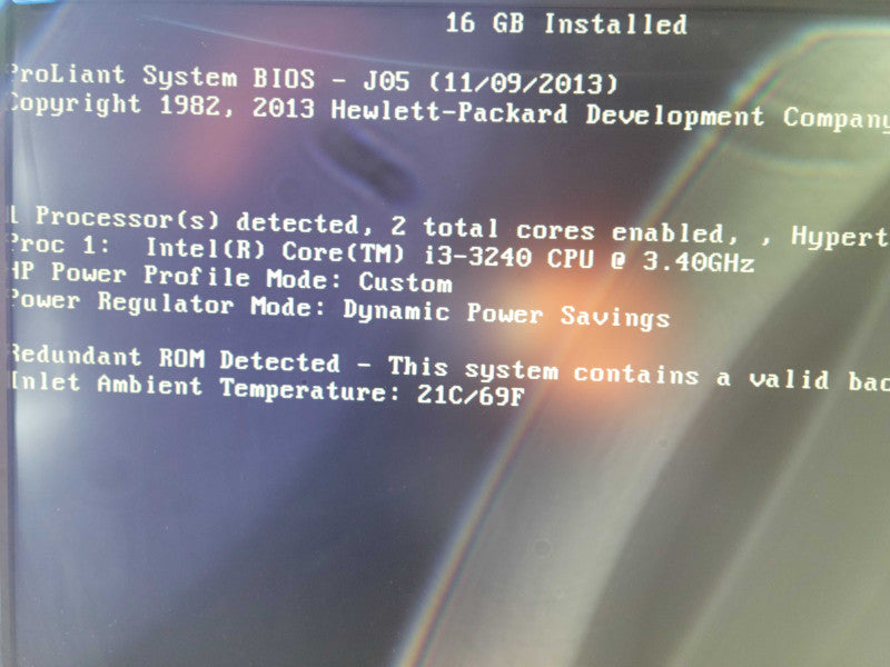 HP PL DL320e - Core i3-3240 | 16GB RAM | 4x3TB HDD | B120i | 1xPSU