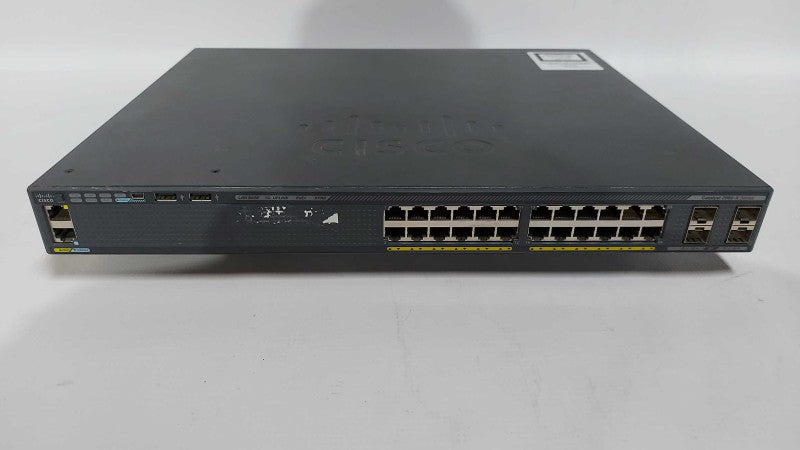 Cisco Catayst 2960X Series WS-C2960X-24PS-L Gigabit PoE+ V02 Fact Reset Q#