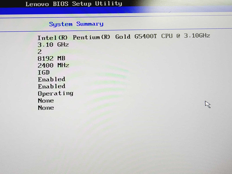 Lenovo Thinkcentre M720Q Pentium Gold G5400T @ 3.1GHz 8GB DDR4 No HDD (