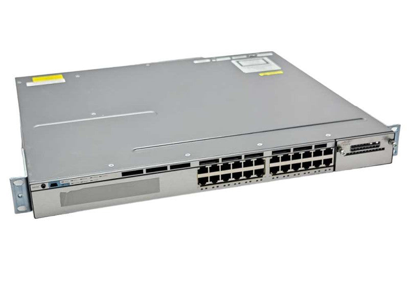 Cisco WS-C3750X-24T-S Switch 24-Port 1GE Stackable w/ Rack Mount ears 1x PSU Q_