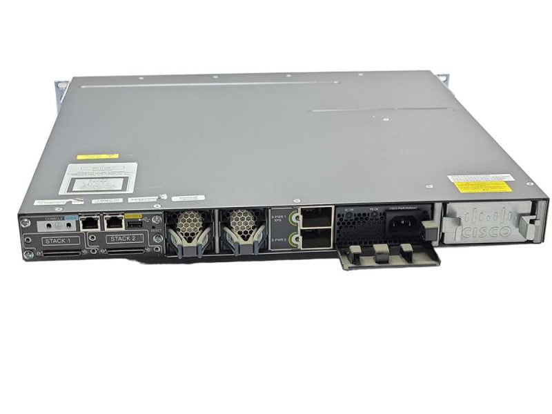 Cisco WS-C3750X-24T-S Switch 24-Port 1GE Stackable w/ Rack Mount ears 1x PSU Q_