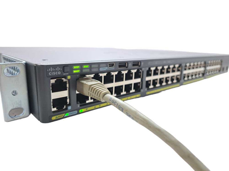 Cisco WS-C2960X-48FPD-L 48 Port Gigabit PoE+ 740W 2x 10G SFP+ | + Stack Mod )