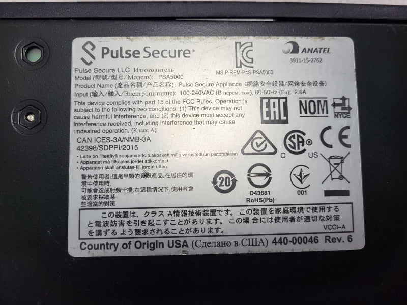Pulse Secure PSA5000 Secure Access Appliance Q$