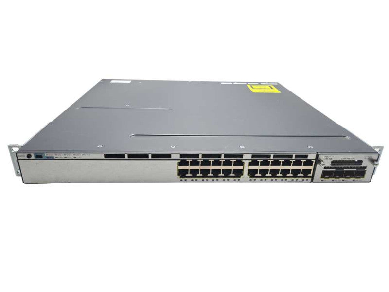 Cisco WS-C3750X-24T-L 24 Port Gigabit Switch 1x PSU + C3KX NM-10G )