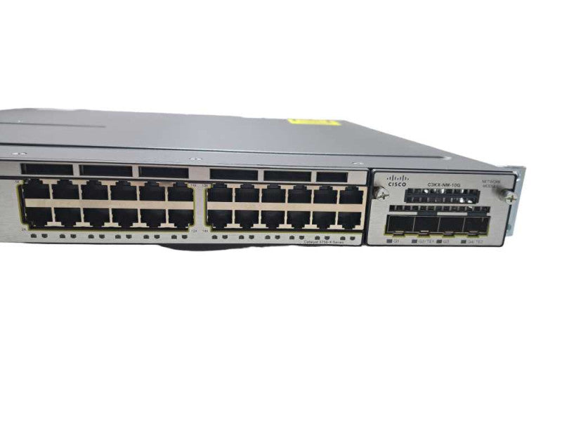Cisco WS-C3750X-24T-L 24 Port Gigabit Switch 1x PSU + C3KX NM-10G )