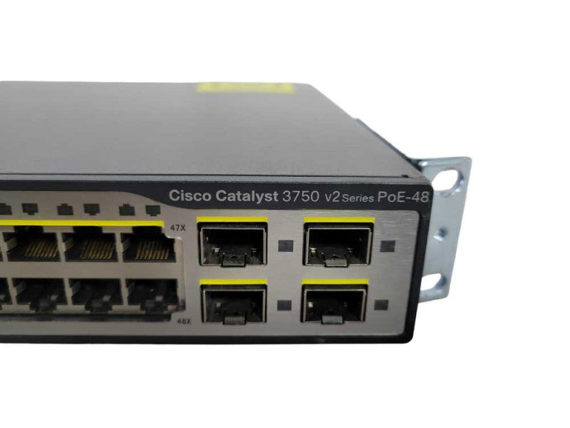 Cisco Catalyst WS-C3750V2-48PS-S 48-Port PoE Switch WS-C3750-48PS-S !