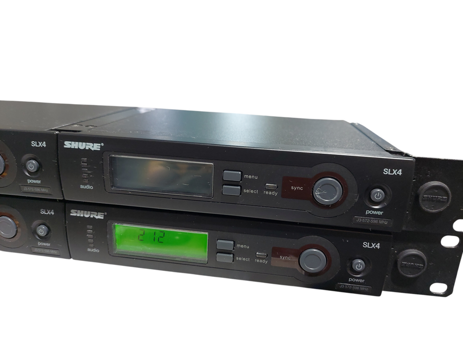 Bundle of 4 Shure SLX4 J3 Receiver Rack Mountable Freq:572-696MHz =