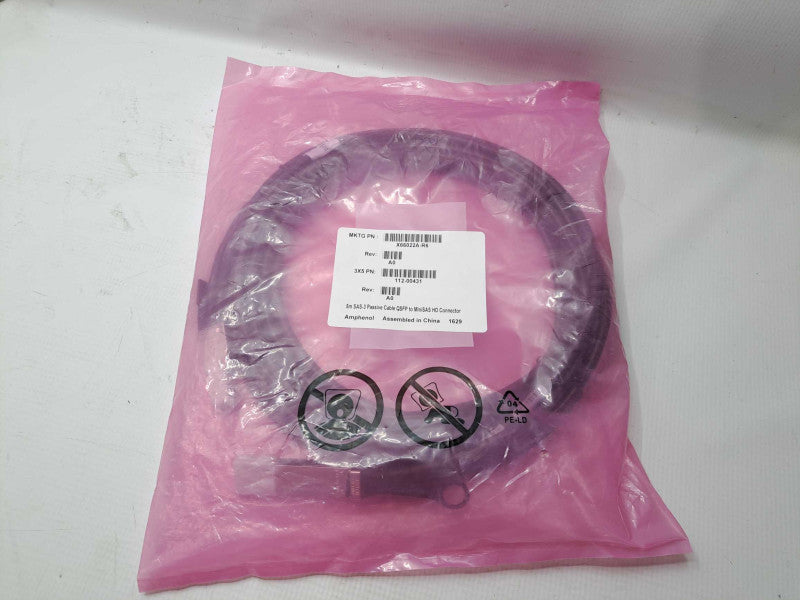 NetApp 112-00431 Mini SAS HD to QSFP 12GB 8644 to QSFP 5M Cable )