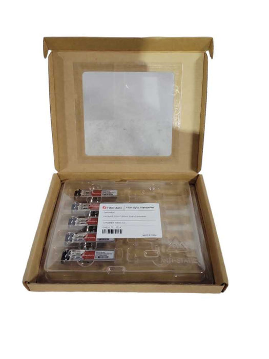 5 PACK FIBERSTORE SFP1G-SX-85 1000Base-SX SFP, 850nm, 550m, 1.25Gbps Q!