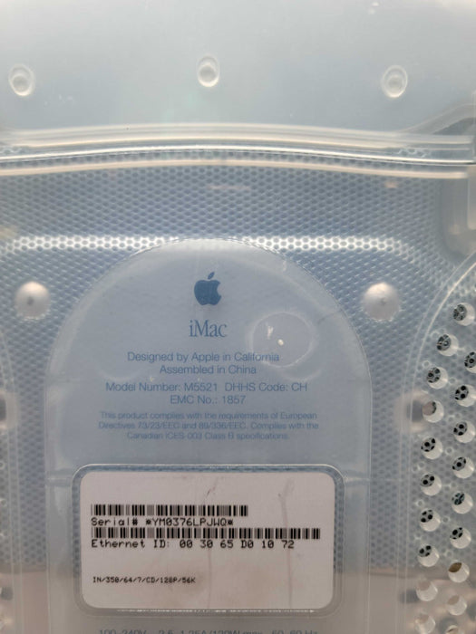 Apple iMac G3/400 M5521 - 350MHz PowerPC | 256MB Ram | NO HDD