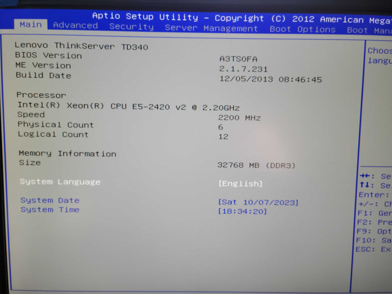 Lenovo ThinkServer TD340 Xeon E5-2407 v2 | 32GB RAM | MegaRAID | 2xPSU