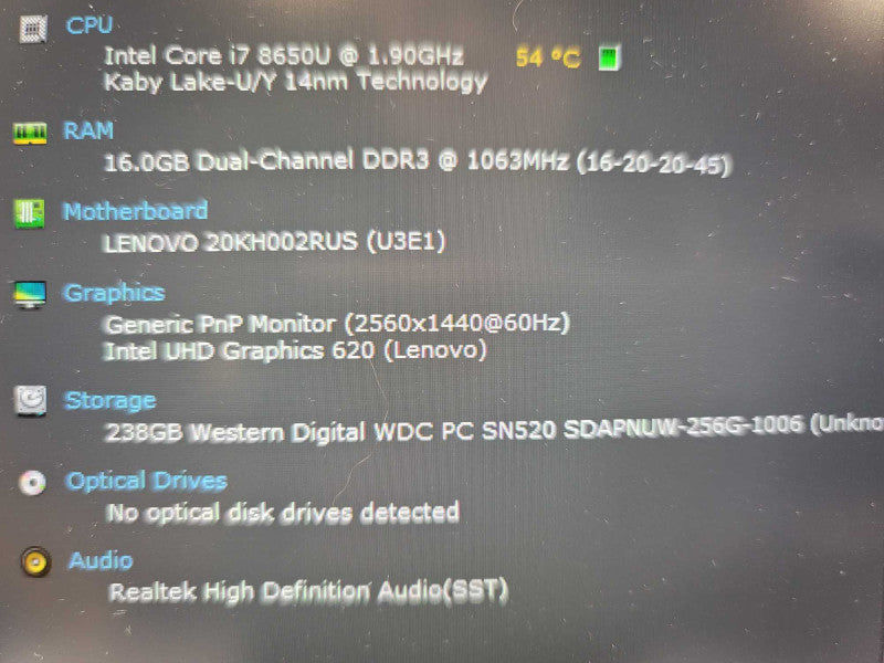 Lenovo X1 Carbon 6th Gen i7-8650U, 16GB DDR4, 256GB m.2
