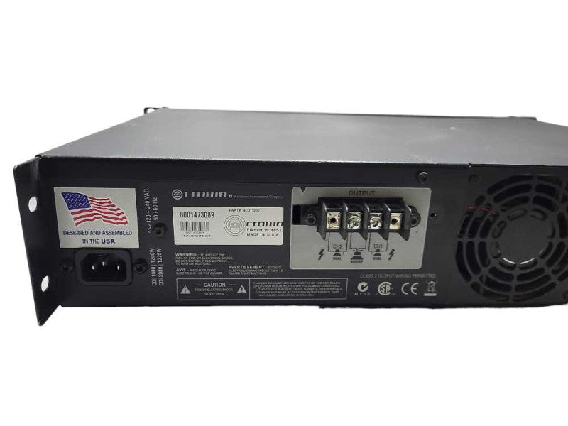 Crown CDI 1000 2 Channel Power Amplifier READ $