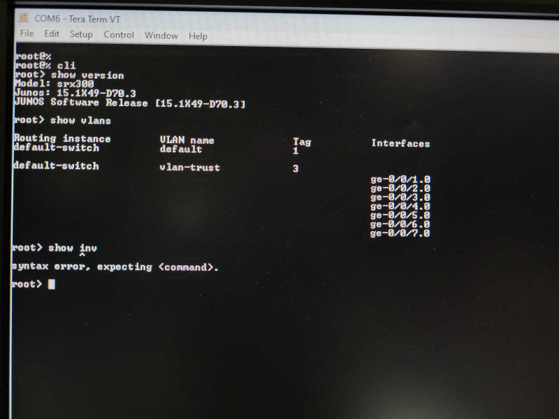 Juniper Networks SRX300 6-Port Security Services Gateway Firewall  $
