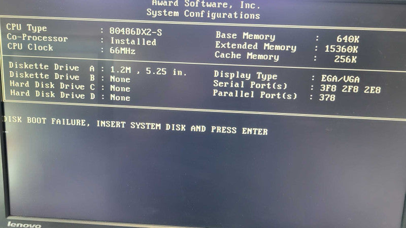 Vintage Rare - 486DX2-S 66Mhz | 16MB RAM | NO HDD | Diamond SpeedStar Pro VL