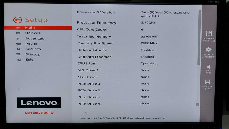 Lenovo thinkstation P520 Xeon W2135 @ 3.70ghz / 32gb ram / READ #