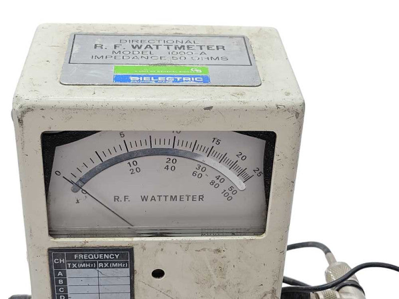 Dielectric DIRECTIONAL RF watt meter 1000-a, READ _